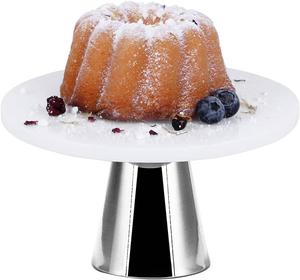 Тарелка для торта ECHTWERK EW-TP-2201, серебро - 22 х 22 см