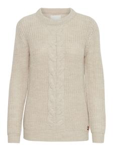 Тонкий вязаный свитер Oxmo Sweater Natasja, бежевый