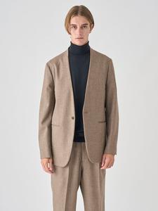 Куртка без воротника из неокрашенной шерсти | FJ221