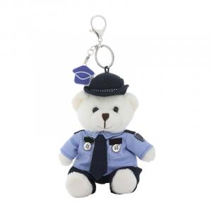 Плюшевый брелок-кукла Police Bear высотой 14 см Shu family