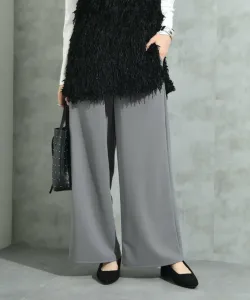 Широкие брюки из жоржета с эластичным поясом Interplanet, цвет Gray