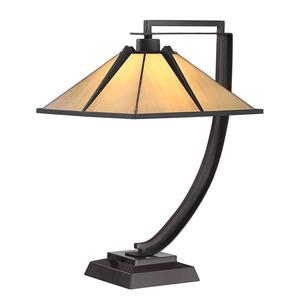 Настольная лампа Elstead Pomeroy, коричневый - сталь - цветное стекло - 33 x 55 x 38 см