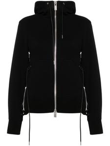 Sacai худи Sponge Sweat на молнии, черный