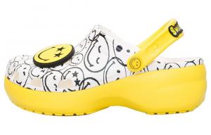 Сабо Smiley X Classic Clog женские Crocs, белый/желтый