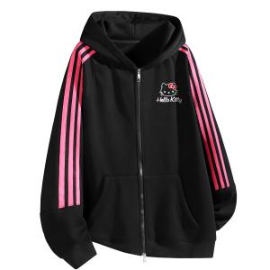 X HelloKitty Толстовка Hello Kitty унисекс Sanrio, черный, fleece-lined