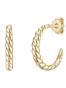 Glanzstücke München Позолоченные серебряные серьги-полукольца
