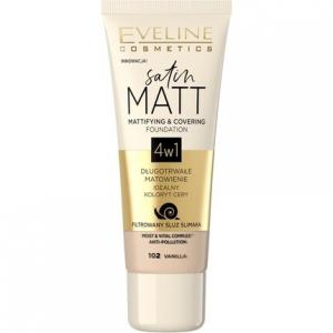 Праймер для лица Satin Matt Matte And Opaque No. 102 Vanilla 30 мл, Eveline Cosmetics