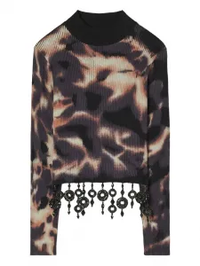 Декорированный топ Tory Burch, черный