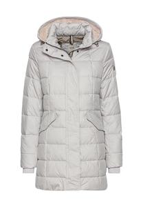 Стеганое пальто с воротником-стойкой и капюшоном Camel Active, серебряный