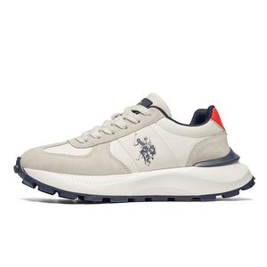 Износостойкие низкие повседневные туфли, увеличивающие рост, для мужчин U.S. POLO ASSN., Beige Blue