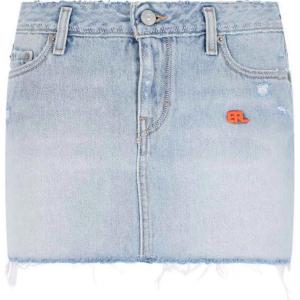 Джинсовая мини-юбка с вышитым логотипом ERL, синий