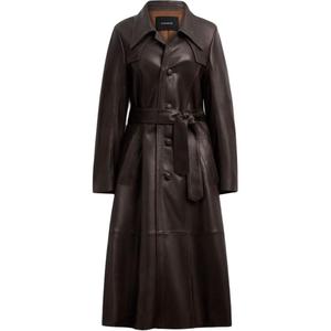 COACH Кожаная куртка женская, Dark Umber