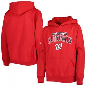 Красный пуловер с капюшоном Youth Stitches Washington Nationals Center Stitches