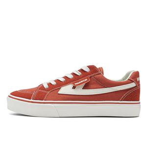 Стойкие к скольжению, устойчивые к истиранию, легкие кроссовки Low top Canvas Unisex Rusty Red Beige WARRIOR, Rusty красный бежевый