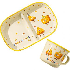 Наборы посуды KAWASIMAYA, [Breakfast 2-Piece Set]Mug+Divided Plate (Cheese)