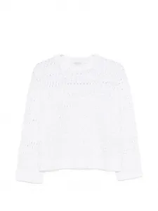 Свитер с круглым вырезом Brunello Cucinelli, белый