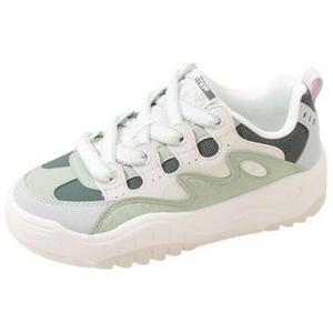 Женские противоскользящие износостойкие низкие кеды для скейтбординга бело-зеленые XTEP