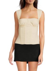 Корсетный топ с рюшами на чашках WeWoreWhat, песочный