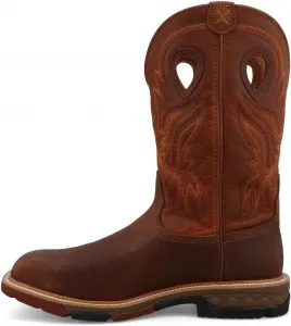 Рабочие ботинки Twisted X Men's 12" Western, квадратный носок, с металлическим носком и технологией CellStretch