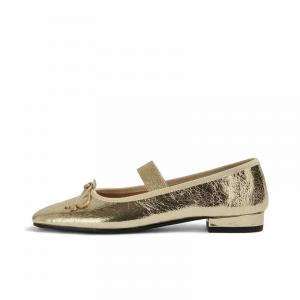 SHOEMAKER QUEEN Золотые повседневные туфли для женщин, цвет Gold