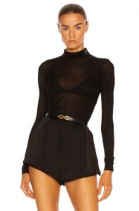 Топ с логотипом Cassandra Saint Laurent, Black