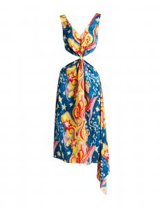 Платье миди Marni, глубокий бирюзовый