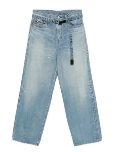 Джинсы с поясом SACAI, синий