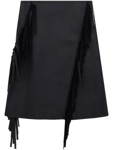 Stella McCartney юбка миди Altermat с бахромой, черный