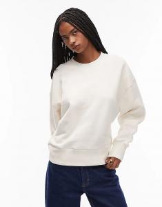 Толстовка ARKET из плотной махровой ткани свободного кроя цвета «кремовый»