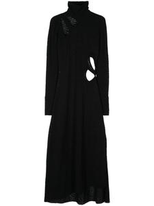 Victoria Beckham платье с цветочной вышивкой, черный