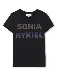 SONIA RYKIEL ENFANT футболка с логотипом, черный