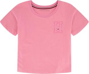 Футболка Tommy Hilfiger Girl с флагом Tommy 1985 (для детей старшего возраста), Sea Pink Logo