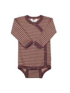 Joha Боди с длинными рукавами и запахом из мериносовой шерсти, розовый цвет