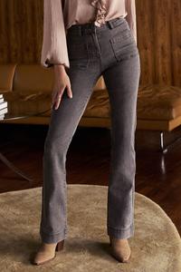 Расклешенные джинсы с высокой талией и карманами Friends Like These, серый