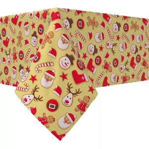 Прямоугольная скатерть, 100 % хлопок, 52x104 дюйма, Merry Holiday Cookies