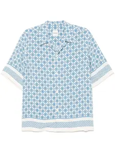 Рубашка Square Cross с короткими рукавами Sandro, синий