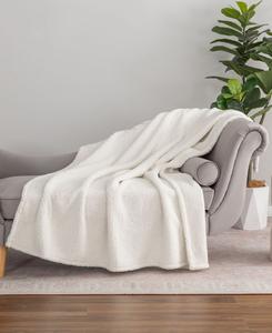 Двустороннее большое покрывало, 60 x 70 дюймов Jill Martin, Cream