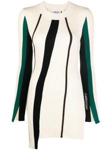 AMBUSH джемпер в рубчик с логотипом, нейтральный цвет