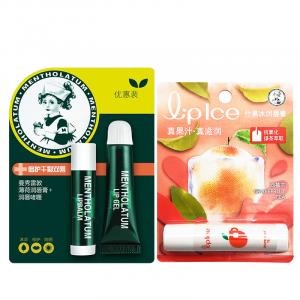 Mentholatum Мятный бальзам для губ Mixed Fruit Ice увлажняющий, предотвращает сухость и растрескивание 3,5г*2