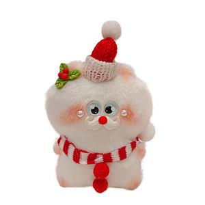 Очаровательная мультяшная креативная рождественская плюшевая подвеска с хомячком высотой 16см A little tide to play, белый