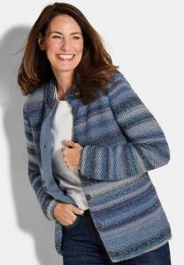 Кардиган GOLDNER Cardigan, Blue Light Blue Patterned/Blue