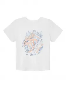 Футболка с принтом Surfer Girls RE/DONE, белый