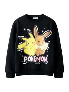 NAME IT Свитшот 'NKFJYD POKEMON' в черном цвете