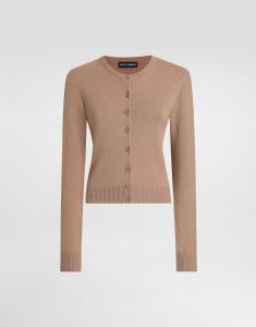 Кашемировый кардиган Dolce & Gabbana, коричневый
