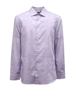 Хлопковая рубашка, изготовленная в Италии. Etro, фиолетовый