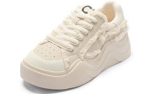 C°BANNER Кроссовки для скейтбординга, увеличивающие рост, женские, бежевые