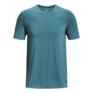 Футболка rush seamless short sleeve t-shirt 'ice blue' Under Armour, голубой