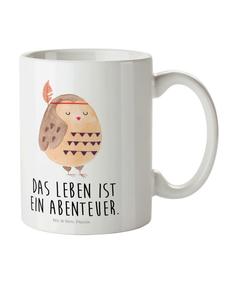 Детская кружка с перьями совы и надписью белого цвета Mr. & Mrs. Panda