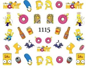 Водные наклейки для ногтей - №1115, Raisin