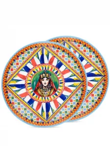 Набор из двух обеденных тарелок Dolce & Gabbana, синий